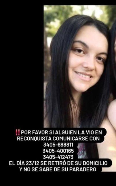 Morena Pamela Davies falta de su casa en la localidad de Alejandra, desde el pasado 23 de diciembre