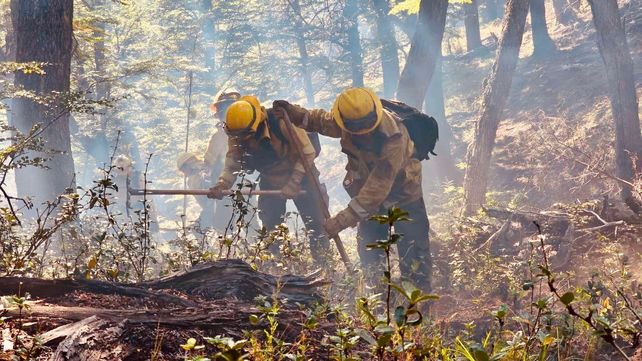 Tras 10 d&iacute;as de lucha contra el fuego en Chubut, volvieron los brigadistas santafesinos