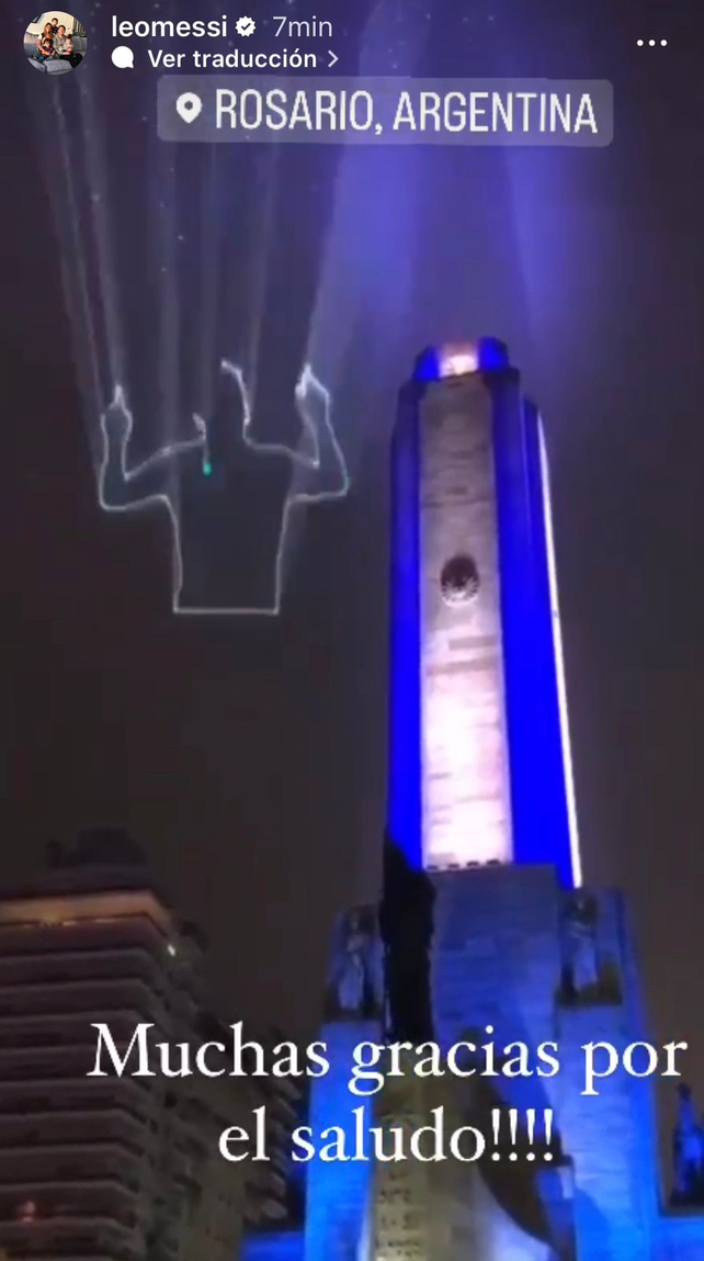 El agradecimiento de Lionel Messi por el gesto de Rosario por su cumplea&ntilde;os.