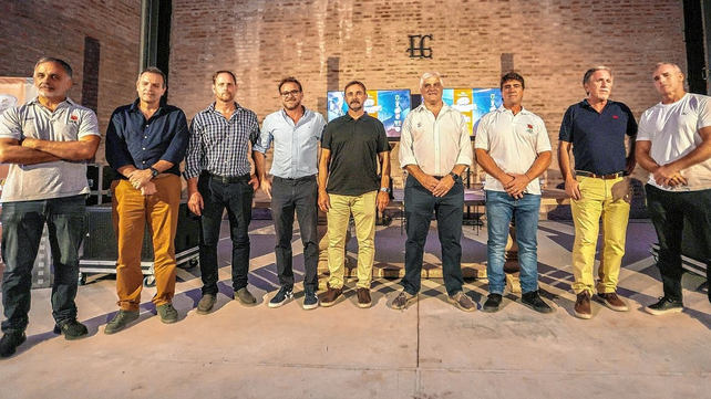 Enrique Patrizi y Esteban Fainberg de la USR encabezaron el lanzamiento del certamen interuniones.