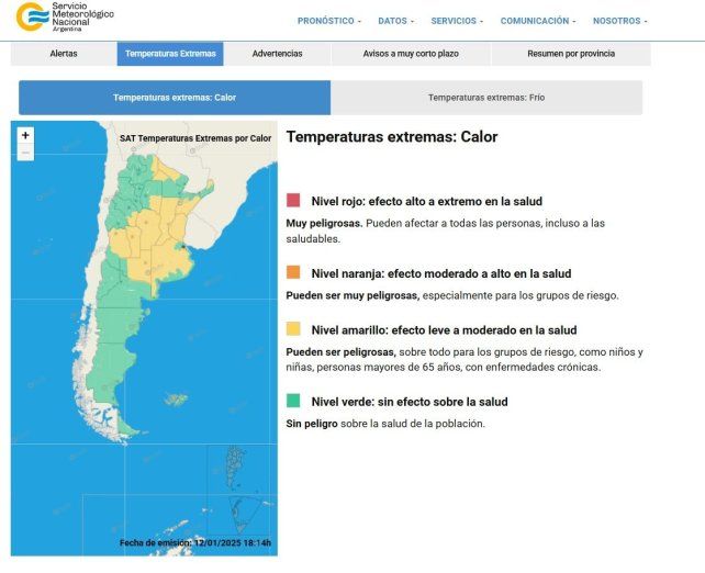 Alerta por temperaturas extremas para provincia de Santa Fe por el calor.