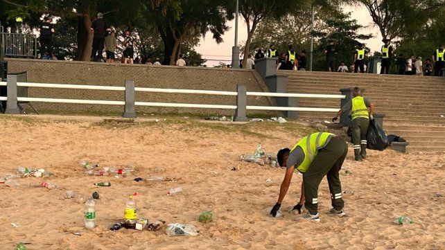 A partir de las 7 de la mañana, se puso en marcha un operativo especial de higiene en la zona donde se desarrolló el evento.