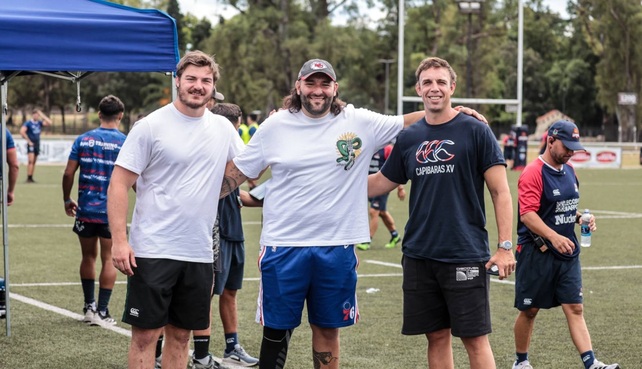 Pedro Rubiolo visit&oacute; la sede que Capibaras XV posee en el Hip&oacute;dromo de Rosario.