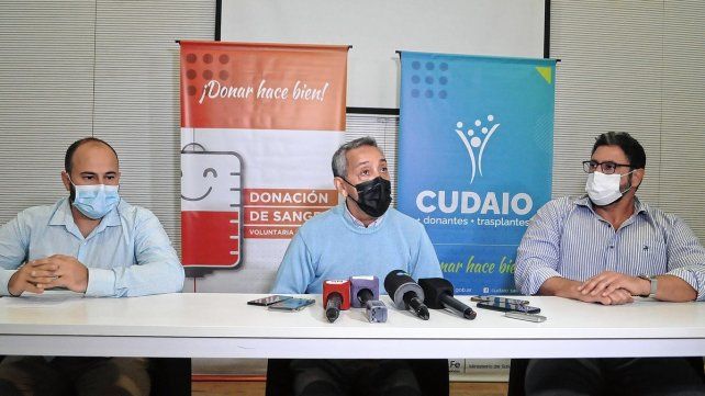 El secretario de Salud de la provincia, Jorge Prieto, el subdirector de Cudaio, doctor Martín Morejón y el director de Salud municipal, César Pauloni