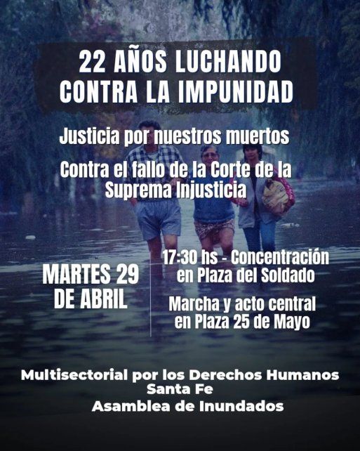 Una nueva marcha en otro aniversario por la inundación del Salado en 2003
