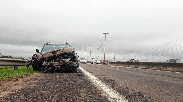 Accidente sobre la ruta Nº 168