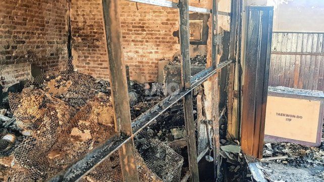 Así quedaron las instalaciones del club de barrio Alvear.