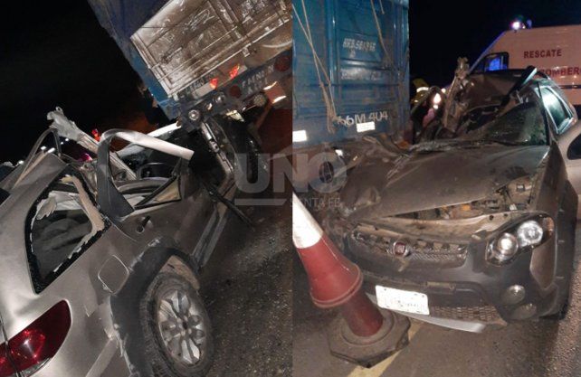 Choque fatal en la Ruta Nacional 34. Una mujer de 79 años falleció producto del violento impacto entre un auto y un camión. 