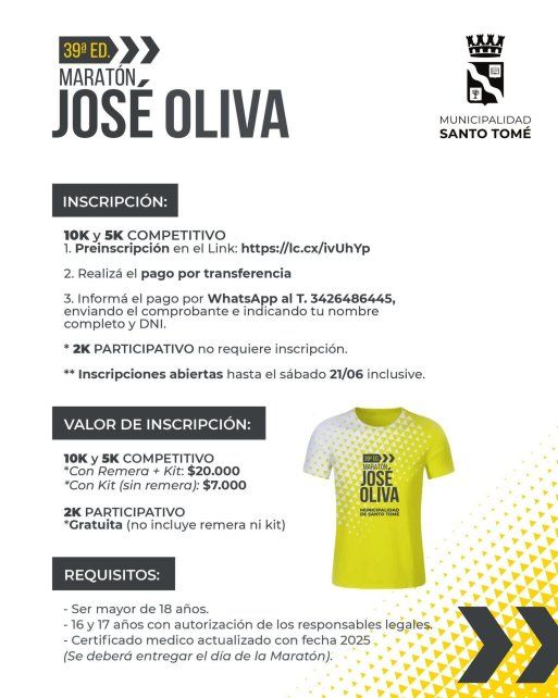 Maratón José Oliva en Santo Tomé 