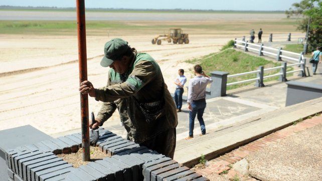 Trabajos en las playas de Santa Fe