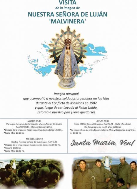 cronograma Virgen en Santa Fe