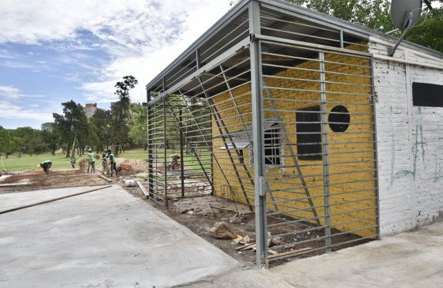 Trabajos en el Parque del Sur. 