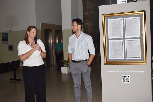 La secretaria de Cultura, Luciana Ceresola, junto al periodista Aquiles Noseda. La secretaria de Cultura, Luciana Ceresola, junto al periodista Aquiles Noseda.
