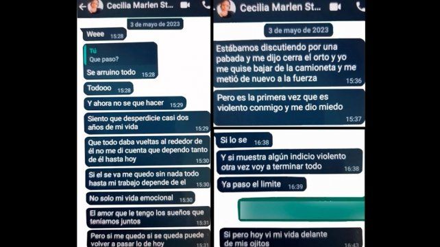 El chat donde Cecilia reveló tener miedo