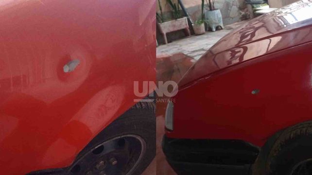 Imagen brindad por Romina del impacto recibido el 5 de enero del 2022.