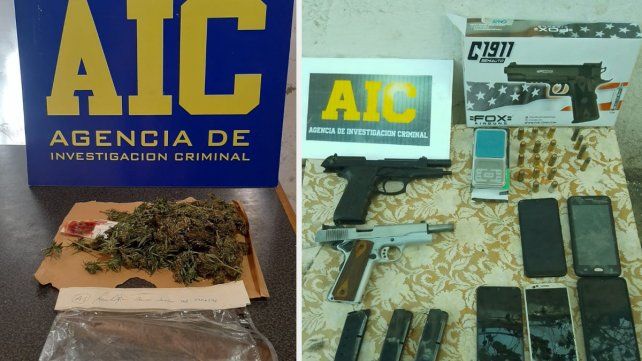 Los elementos secuestrados en los allanamientos por la balacera en el encuentro Colón Peñarol que terminó con barras detenidos 