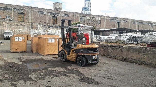 La estructura del hospital militar que se colocará en las instalaciones del Liceo Militar.