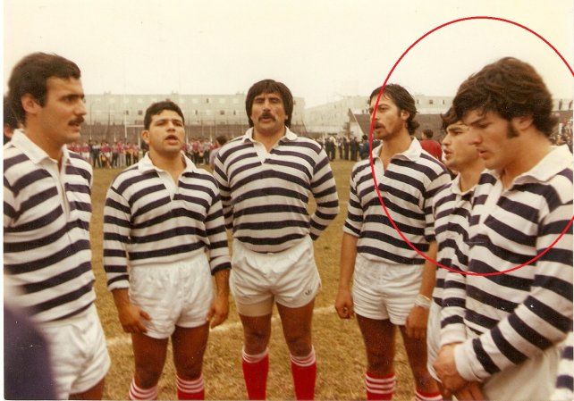 En el partido contra Francia en Col&oacute;n; Hern&aacute;n Del Sastre, Aldo Ruiz D&iacute;az, Juan Carlos Sal, Marcelo Rhor, Guagua Berra y Jorge Rostand.