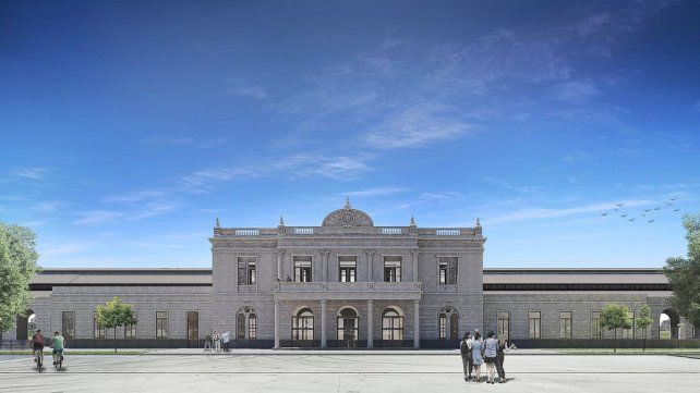 Así quedaría la fachada de la Estación Mitre luego de las reformas que prevé la Municipalidad de Santa Fe.
