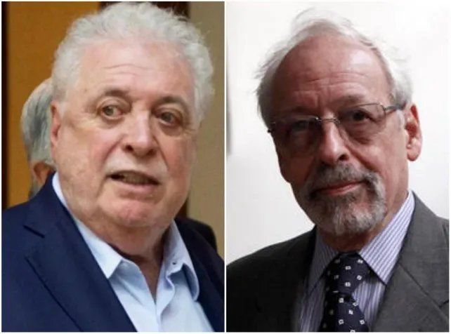 El ex ministro Ginés González García y el periodista Horacio Verbitsky.