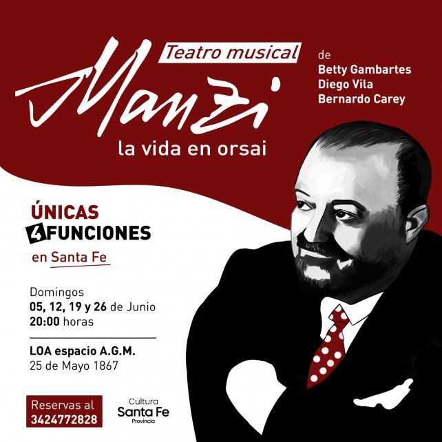 El espectáculo se presentará en LOA, Espacio AGM, 25 de mayo 1867, Asociación Gremial Médica de Santa Fe