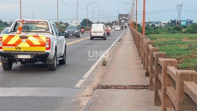 La zona afectada del Puente Carretero que espera ser reparada.