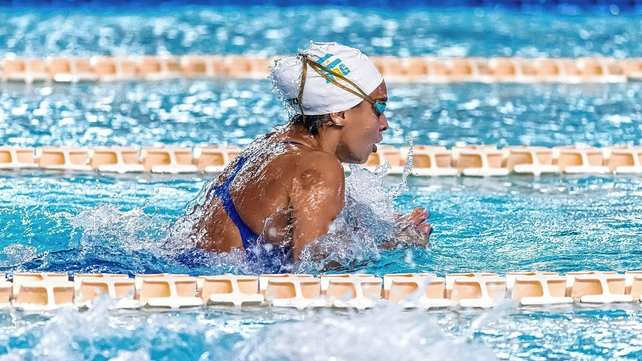 La gimnasista Milagros Amione de 18 a&ntilde;os se trajo el primer puesto en los 400 y en los 200 combinados.