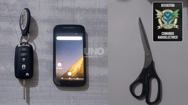 Los elementos secuestrados por el asalto al remisero