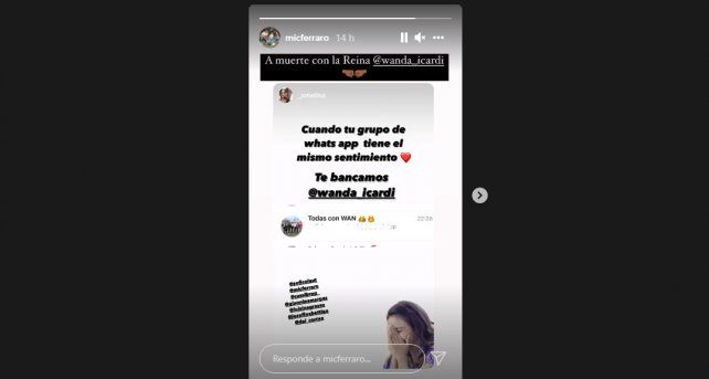 Las mujeres de los jugadores de Uni&oacute;n se pronunciaron a favor de Wanda.