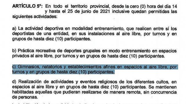 ¿Qué pasará el lunes con las actividades dentro de los gimnasios de la ciudad?