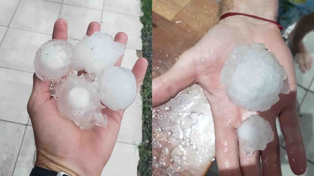 Lectores envían sus imágenes de piedras de granizo desde Aires del Llano.