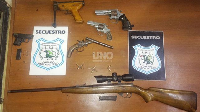 Las armas secuestradas