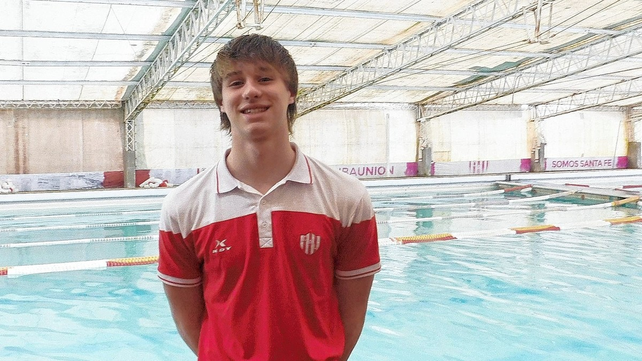 El paranaense Laureano Hopmeier se prepara para una competencia en San Pablo.