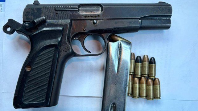 El arma secuestrada en el procedimiento
