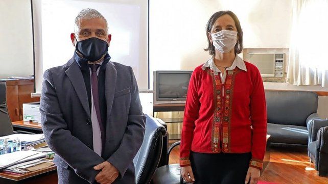 El secretario de Justicia Gabriel Somaglia y Magdalena Galli Fiant, titular del Ruaga.