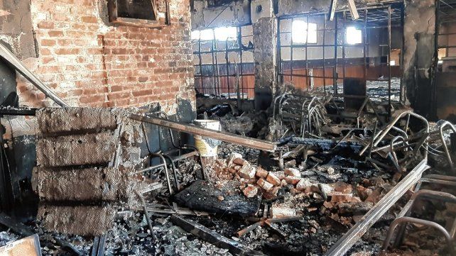 Así quedaron las instalaciones del club de barrio Alvear.