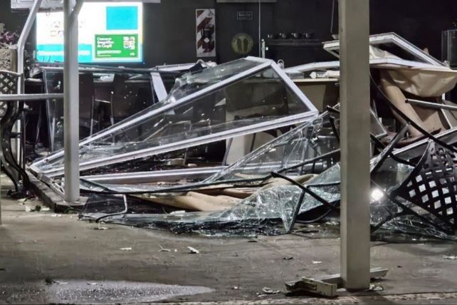 Importantes daños ocasionados en el comedor de la empresa Cargill. Foto: Rosario 3