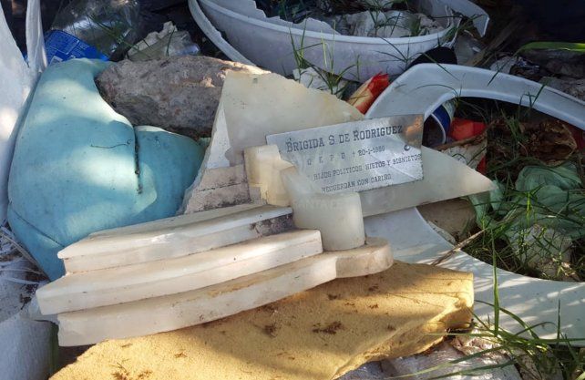 Los restos encontrados por los vecinos en el lugar.