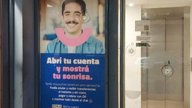 El cajero atacado en Rosario en la tarde noche del martes