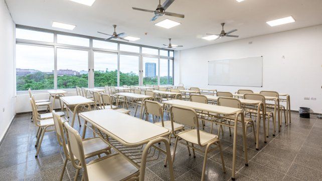 Una de las aulas del Aulario Común que inaugura UNL Una de las aulas del Aulario Común que inaugura UNL