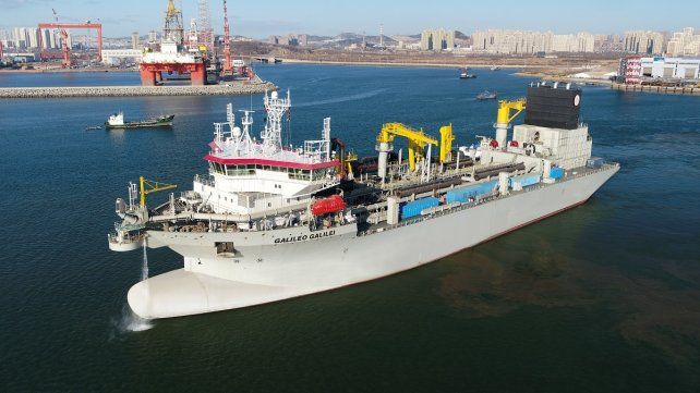 Jan de Nul recibió la draga de succión Galileo Galilei, con una capacidad de tolva de 18.000 m³.