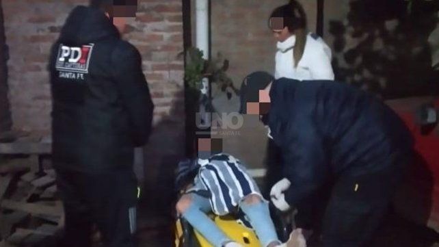 El presunto autor del intento de femicidio en Recreo al momento de ser detenido