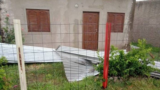 Los destrozos provocados por el temporal en la ciudad de Avellaneda.