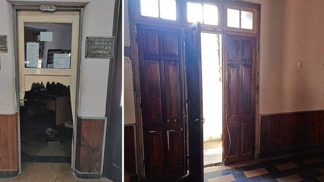 Así quedaron las instalaciones de la vecinal Fomento 9 de Julio tras el robo y vandalizmo. 