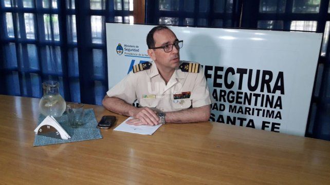 Marcelo Javier Hidalgo Prefecto principal, responsable de Prefectura Naval Santa Fe