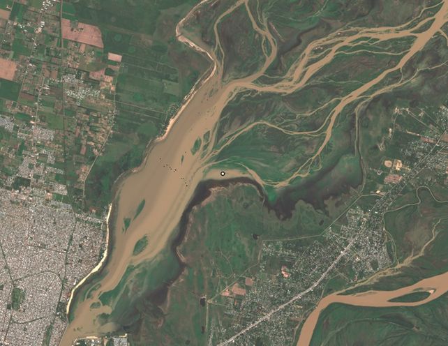 Laguna set&uacute;bal (fecha 16/04/22) Foto satelital: captura LandViewer.&nbsp;