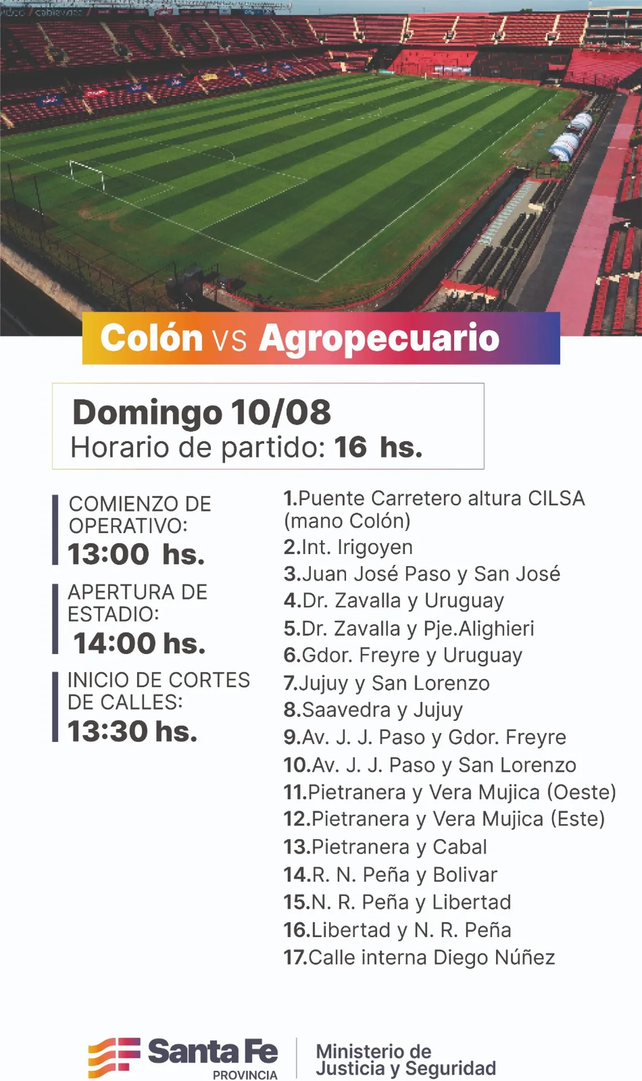 El operativo de Col&oacute;n-Agropecuario.