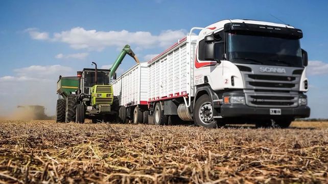 EL transporte de carga de granos