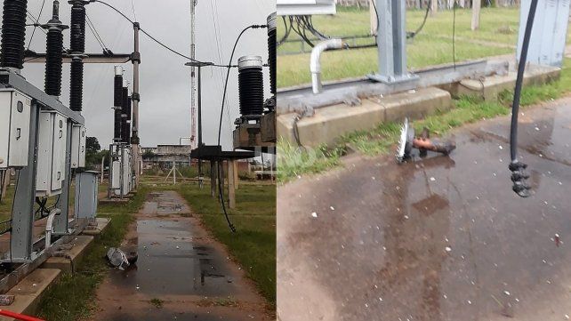 Un rayo dejó fuera de servicio a una estación transformadora de la Empresa Provincial de la Energía