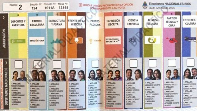 Las elecciones se llevarán a cabo en octubre ara renovar de manera parcial el congreso. Así será la boleta usada en Santa Fe 